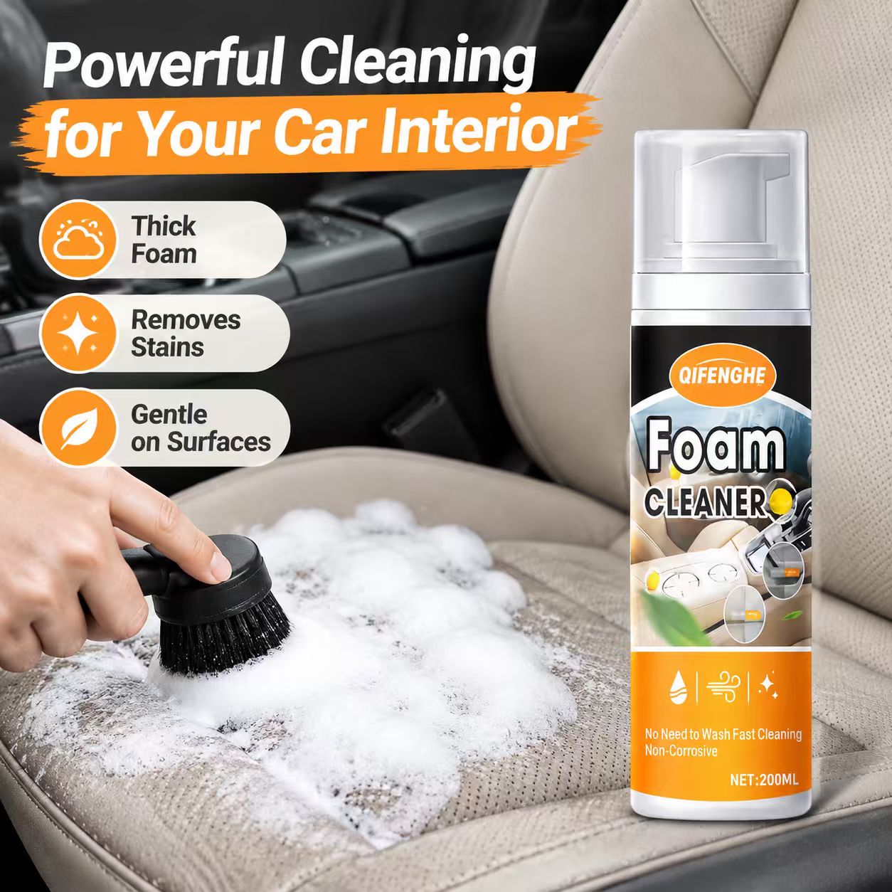 Car Interior Foam Cleaner 200m - Leather Cleaner Interior 评论和价格