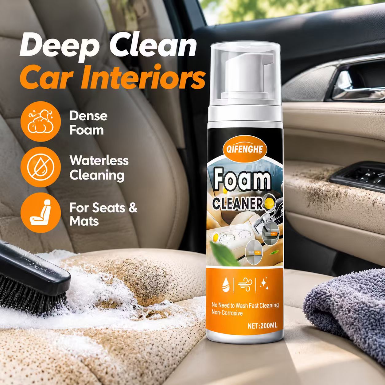 Car Interior Foam Cleaner 200m - Leather Cleaner Interior 评论和价格